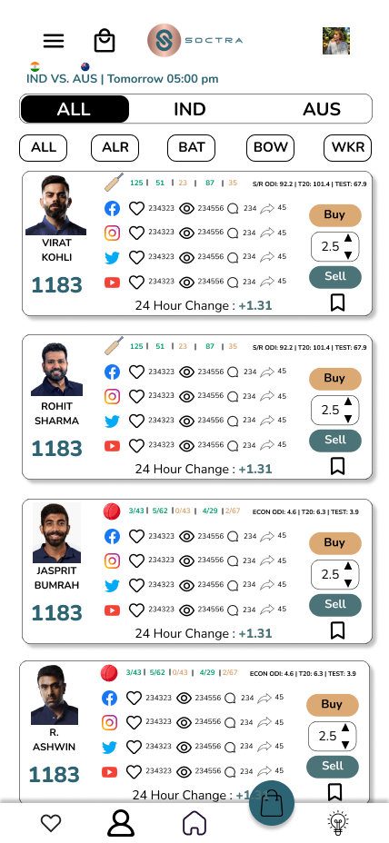 OWN A PIECE OF YOUR FAV PLAYER'S SOCIAL HYPE